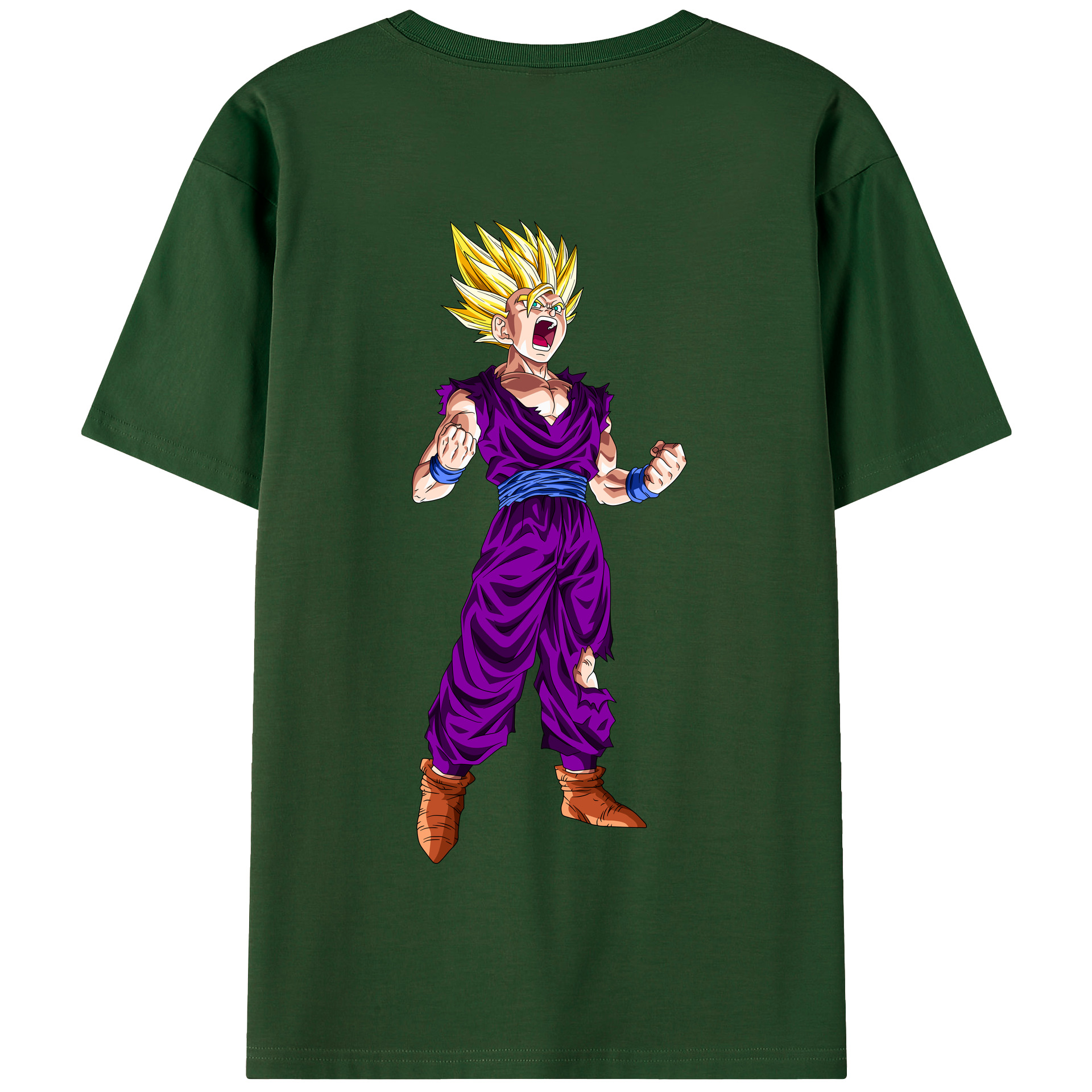 （画像用） ドラゴンボール 孫 悟飯（そんごはん）DRAGON BALL Son Gohan 綿100％半袖Tシャツ（背面プリント）